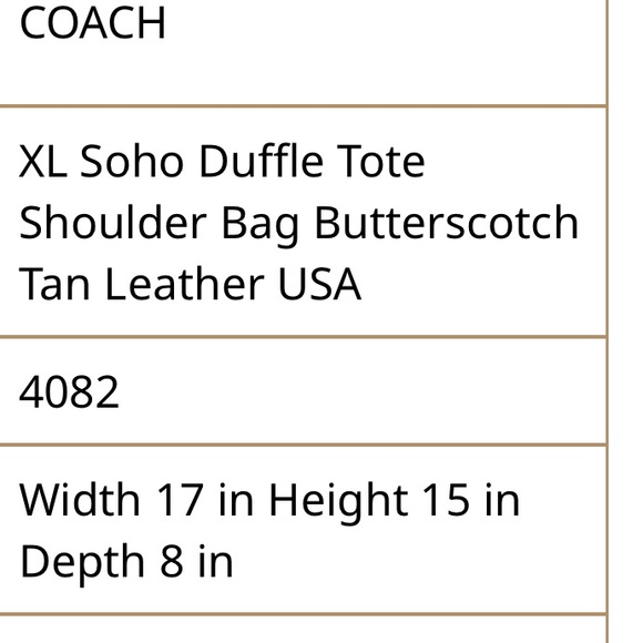 Coach Brown Leather Tote Bag - Picture 14 of 17